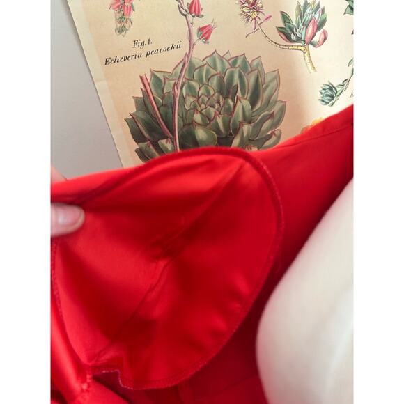 Louis Féraud Vintage Red Secretary Bow Blouse – Size US 16 / XL - Picture 11 of 12